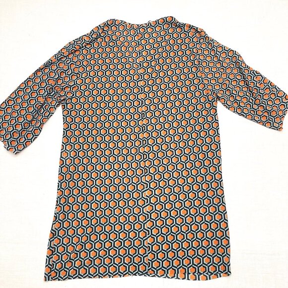 Zara Trafaluc Women’s Orange/Blue Tunic Dress‎ Size Small - Picture 5 of 5